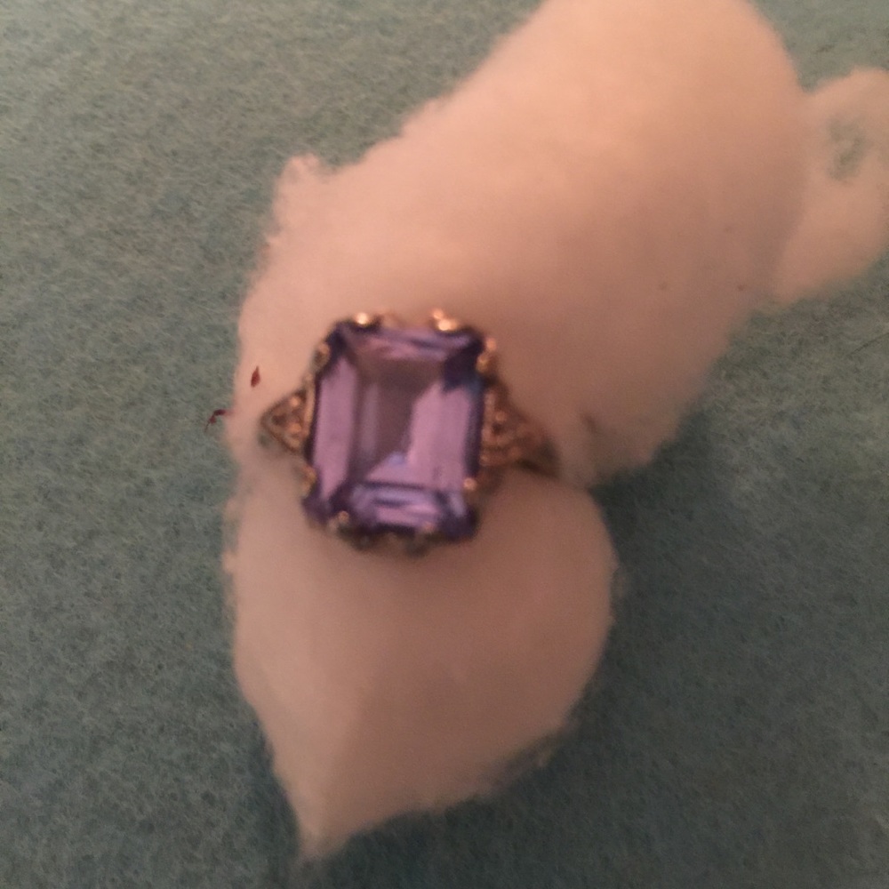 10K GOLD RING AQUAMARINE